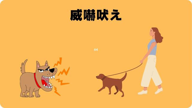 犬の吠える行飼い主