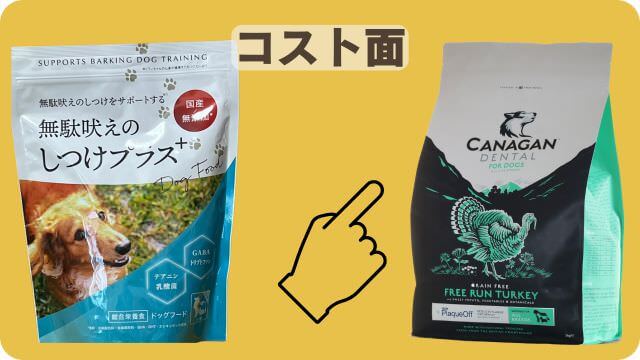 しつけプラスとカナガンデンタルドッグフード