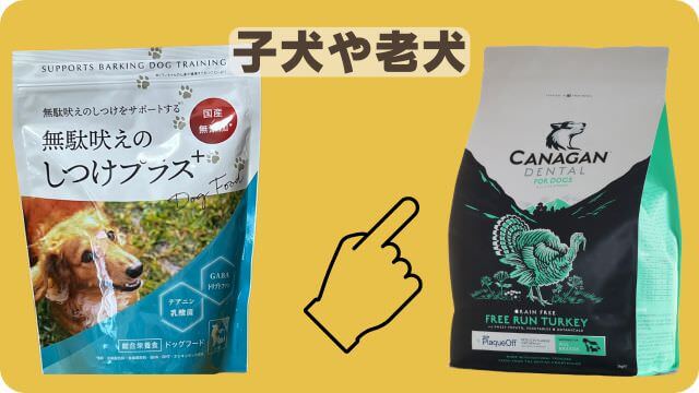しつけプラスとカナガンデンタルドッグフード
