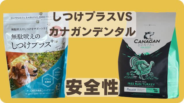 しつけプラスとカナガンデンタルドッグフード