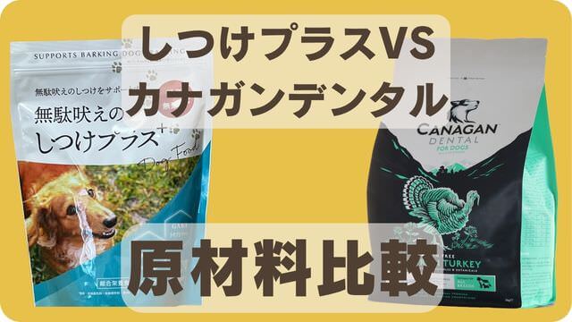 しつけプラスとカナガンデンタルドッグフード
