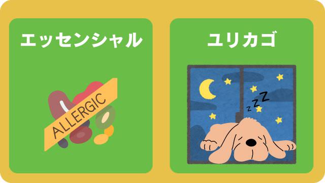 エッセンシャルとユリカゴプレミアムドッグフード